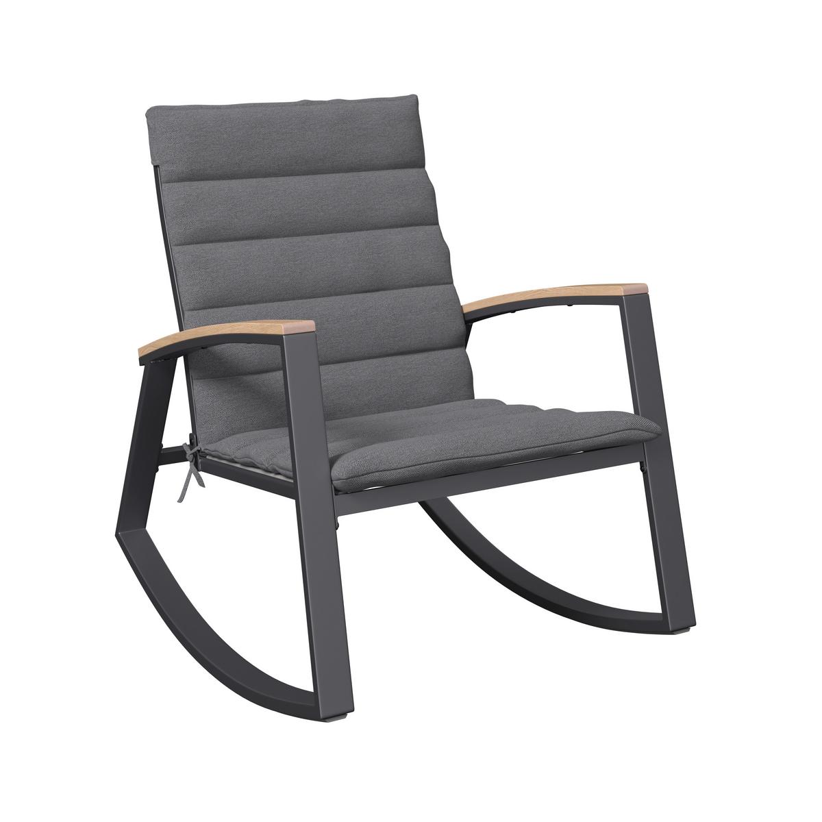 SADA NA BALKON RELAX - šedá/tmavě šedá, Basics, kov/dřevo (82/64/84cm)