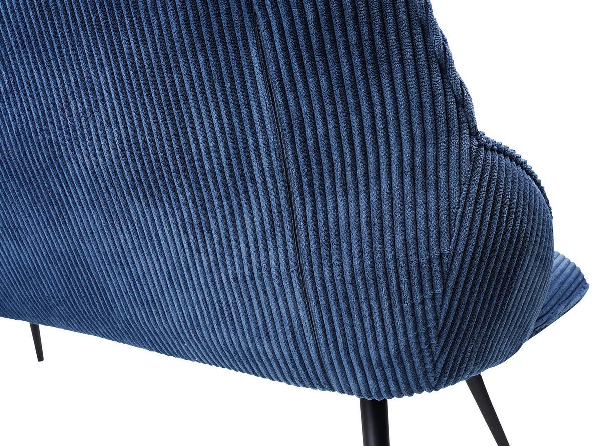 Sitzbank Blau Bursa 163x67x85 Cm - Blau/Beige, MODERN, Textil/Metall (163/67/85cm) - MID.YOU