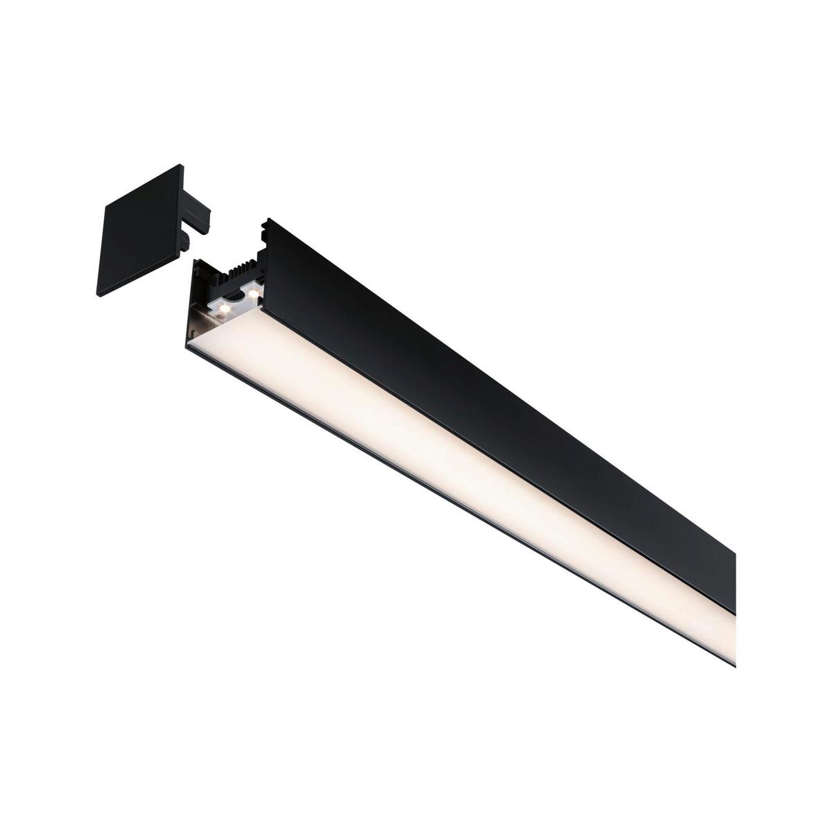 Schienensystem-einspeiser Linion Schwarz B: 4 Cm - Schwarz, Basics, Kunststoff/Metall (100/4/4cm) - Paulmann