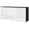 Sideboard Mit Led 150cm Vera 150, Weiß Hochglanz - Weiß Hochglanz/Anthrazit, Basics, Holzwerkstoff (150/67,9/39,5cm) - P & B