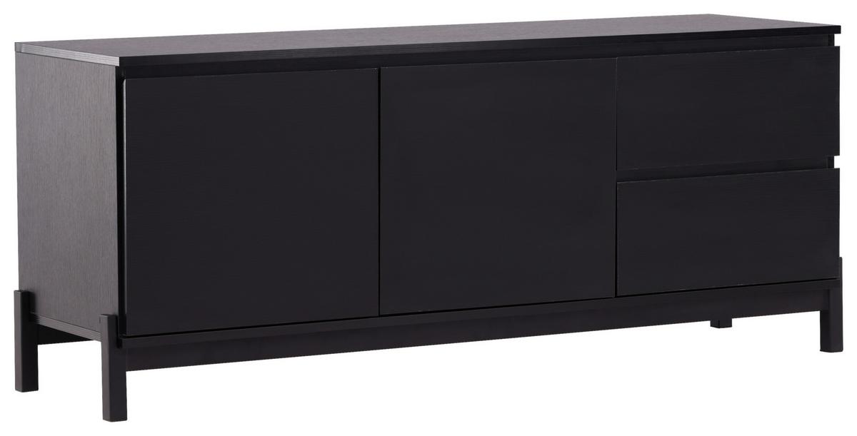 Sideboard Corpus - Schwarz, Design, Holzwerkstoff/Metall (135/56/40cm) - Livetastic
