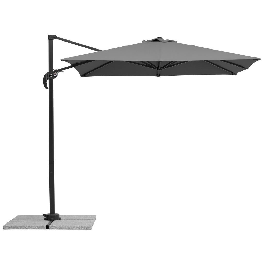 Ampelschirm Rhodos Junior BHT: 230x239x300 cm Anthrazit