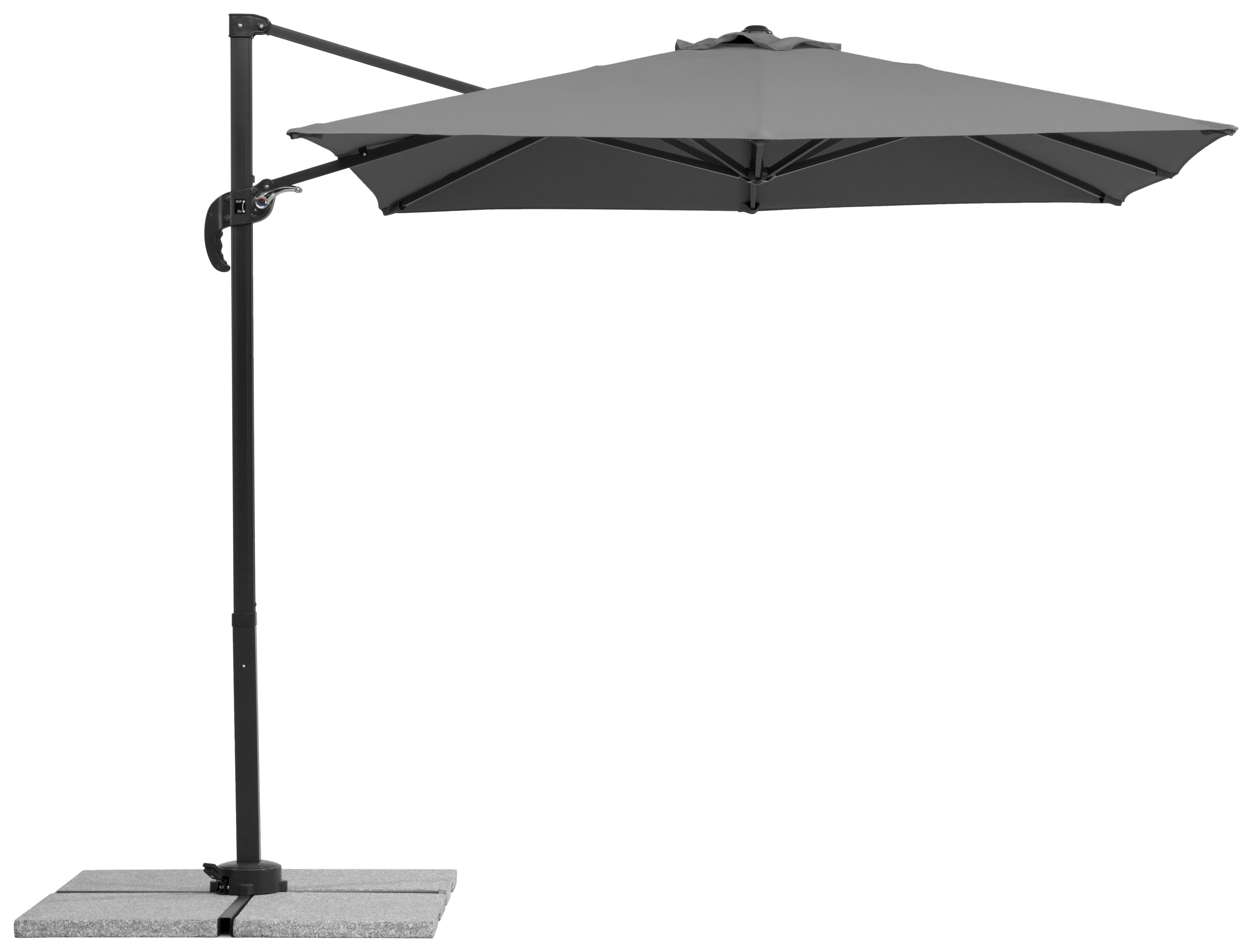 Ampelschirm Rhodos Junior BHT: 230x239x300 cm Anthrazit