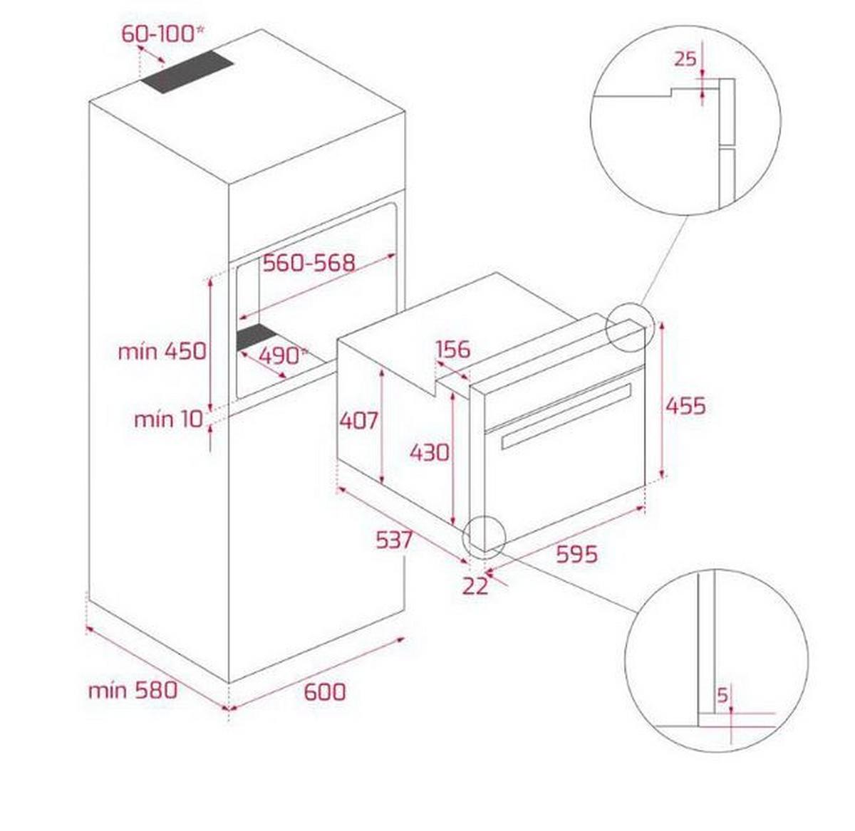 Vstavaná mikrovlnná rúra Teka MWR 32 BIA AB - čierna, Basics (59,5/47,2/45,5cm) - Teka