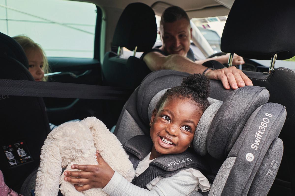 Reboarder-kindersitz Swift360s - Schwarz, Basics, Kunststoff/Textil (44/60/50cm) - Osann