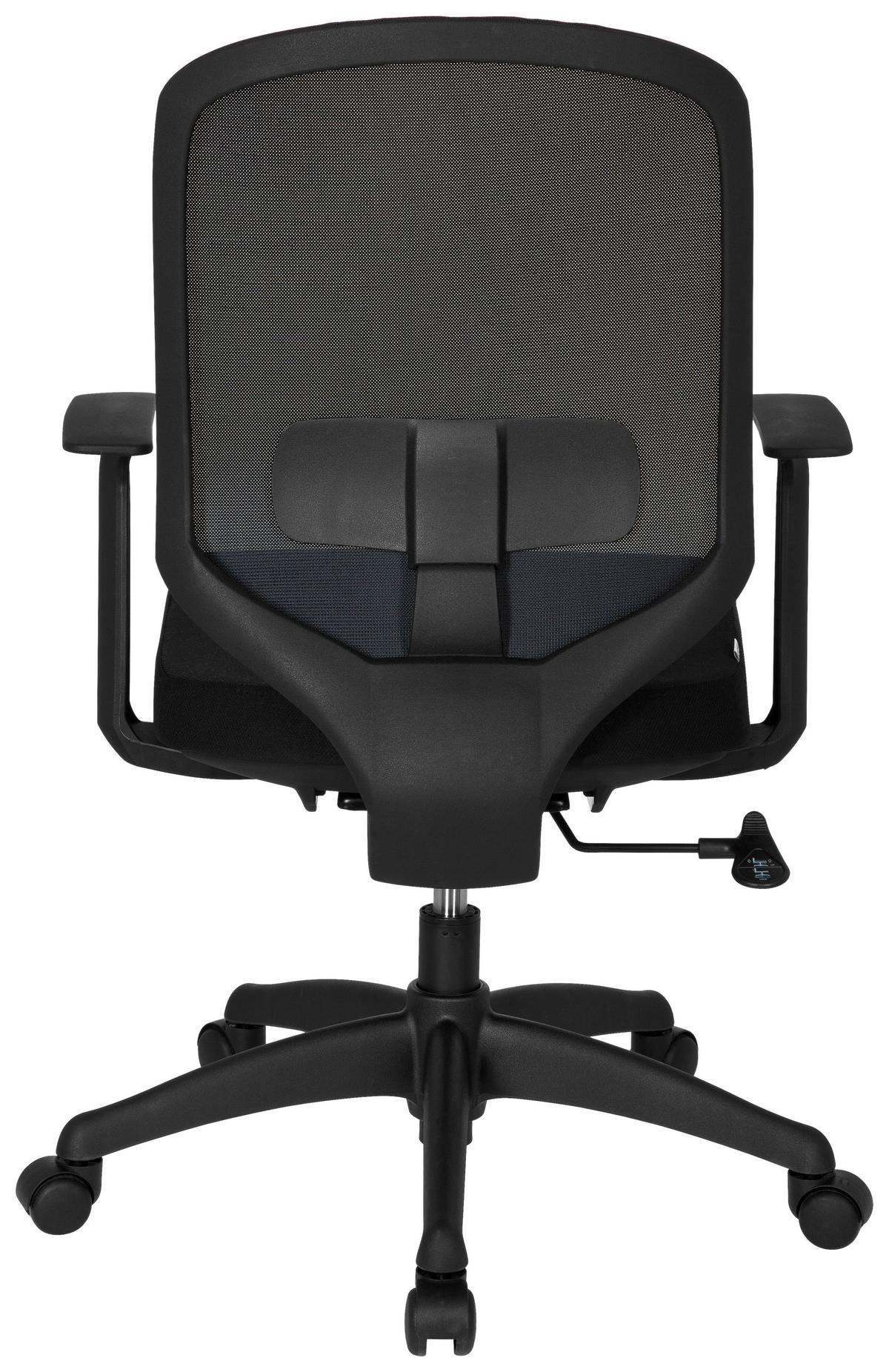 Drehstuhl Delight Schwarz - Schwarz, MODERN, Kunststoff/Textil (56/105/44cm) - MID.YOU