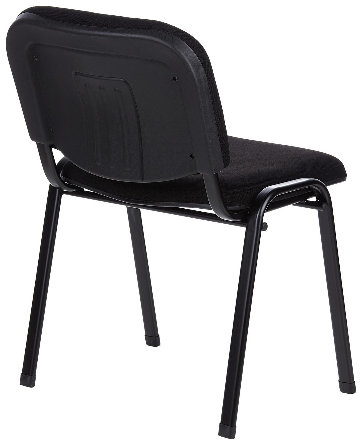Besucherstuhl Xt 600 Sw Stapelbar Schwarz Bis 100 Kg - Schwarz, Basics, Textil/Metall (58/84/41cm) - MID.YOU