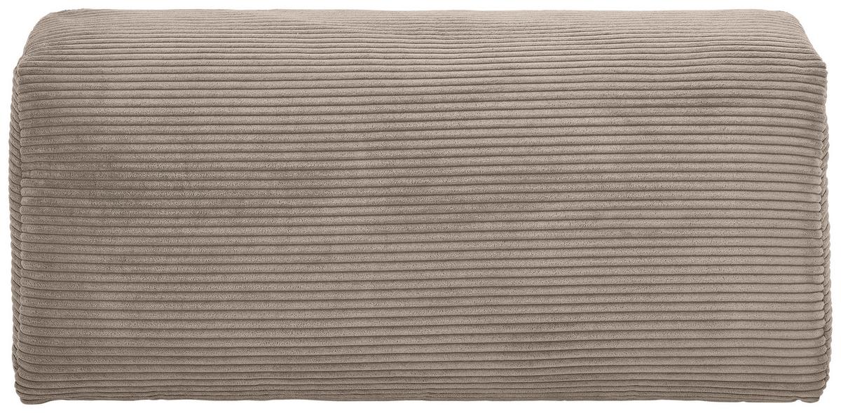 Schlafsofa Vouge Taupe Bettkasten, B: 255 Cm - Taupe/Buchefarben, KONVENTIONELL, Textil (255/86/123cm) - Livetastic
