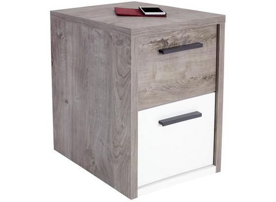 Nočný Stolík Julia - farby dubu/biela, Konvenčný, kompozitné drevo (45/57/42cm) Nočný Stolík Julia - farby dubu/biela, Konvenčný, kompozitné drevo (45/57/42cm)
