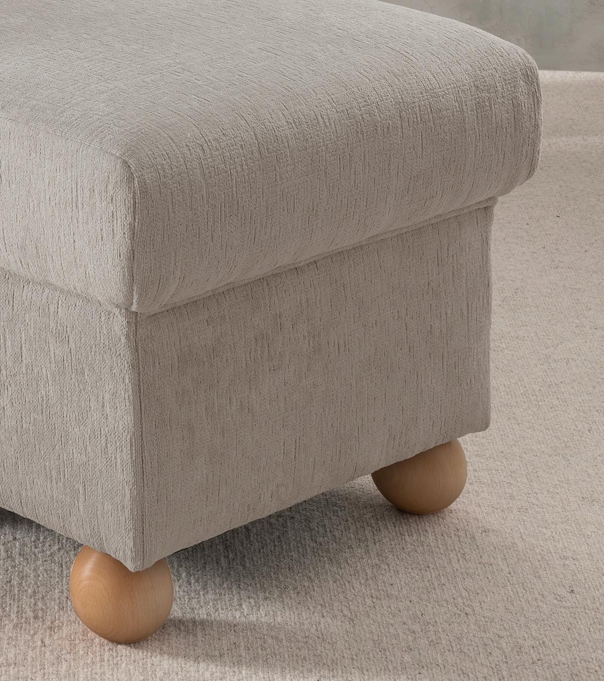 Hocker Torello Taupe B: 56cm - Taupe/Wildeiche, KONVENTIONELL, Textil (56/46/56cm) - Livetastic