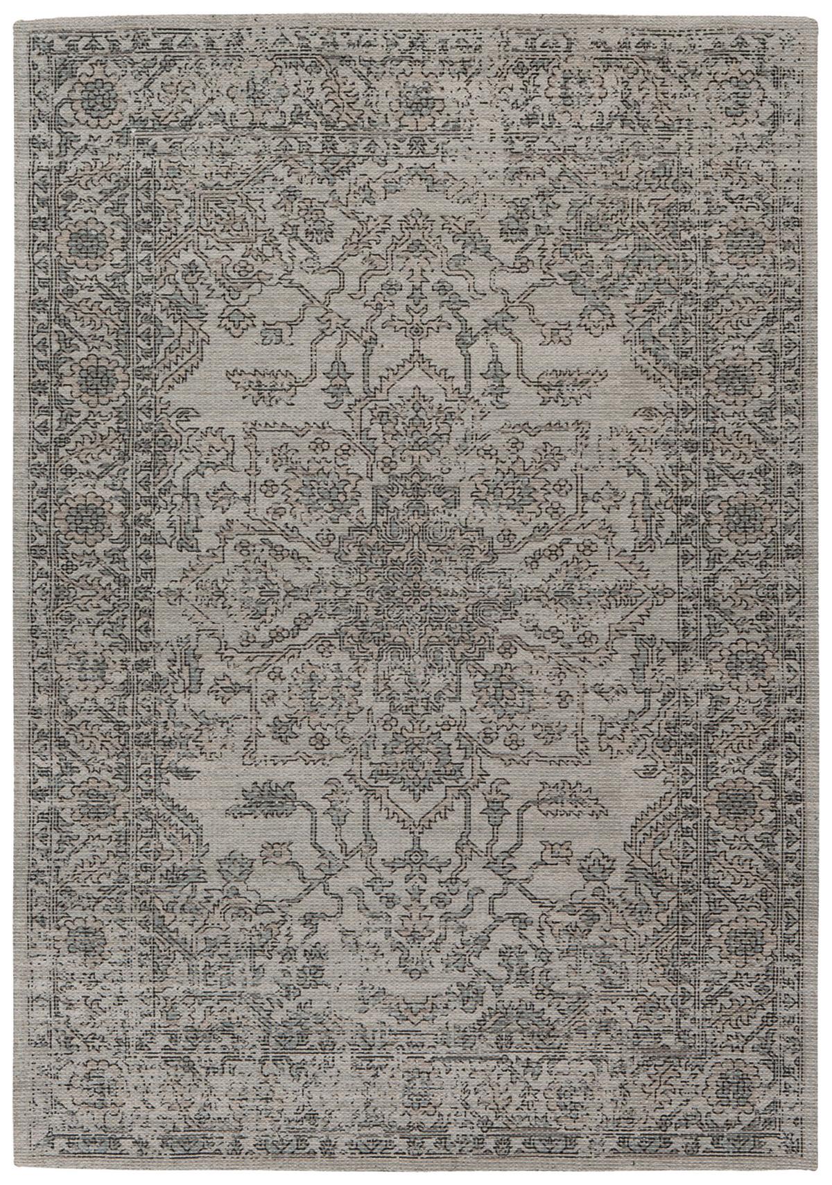 Vintage-Teppich Percy 300 - Taupe/Grün, KONVENTIONELL, Textil (80/150cm)
