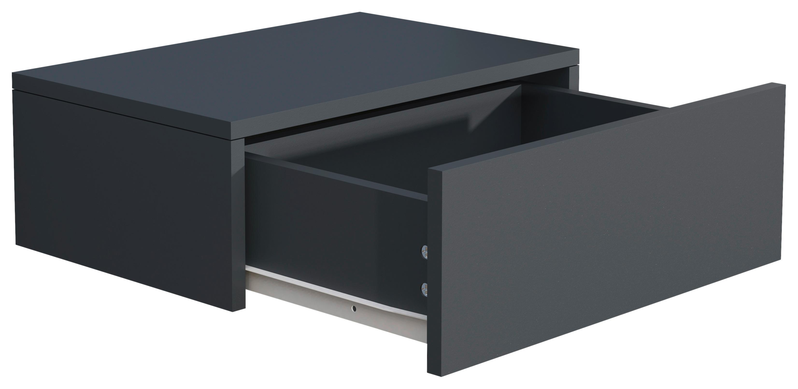 Nachtkästchen Usal M B: 45 Cm Anthrazit - Anthrazit, MODERN, Holzwerkstoff (45/15/30cm) - MID.YOU