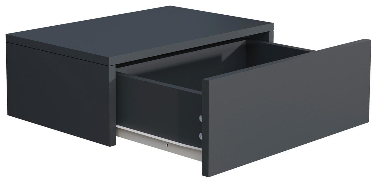 Nachtkästchen USAl M B: 45 cm Anthrazit - Anthrazit, MODERN, Holzwerkstoff (45/15/30cm) - MID.YOU