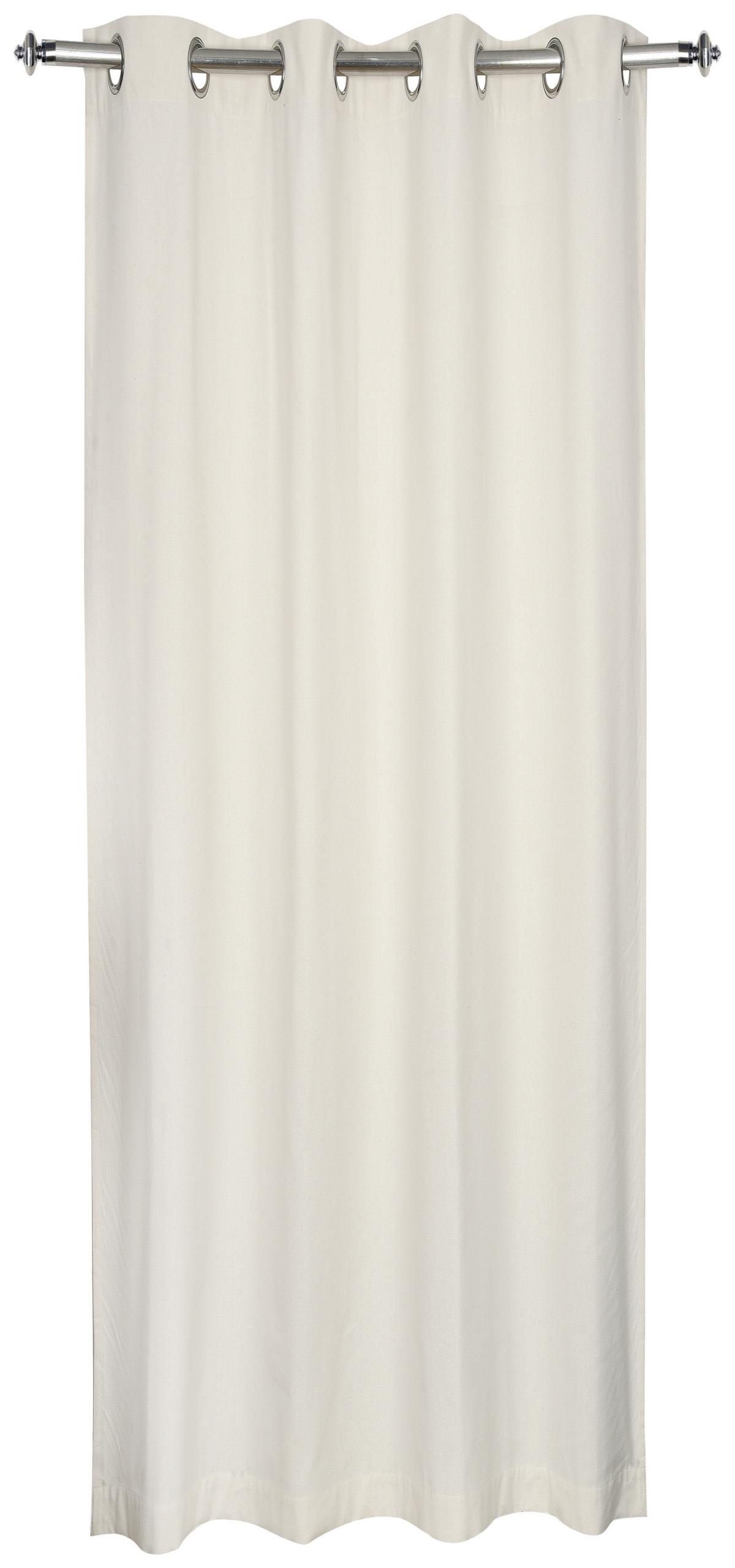 Vorhang Mit Ösen Greta 140x245 cm Naturfarben - Naturfarben, MODERN, Textil (140/245cm) - Luca Bessoni