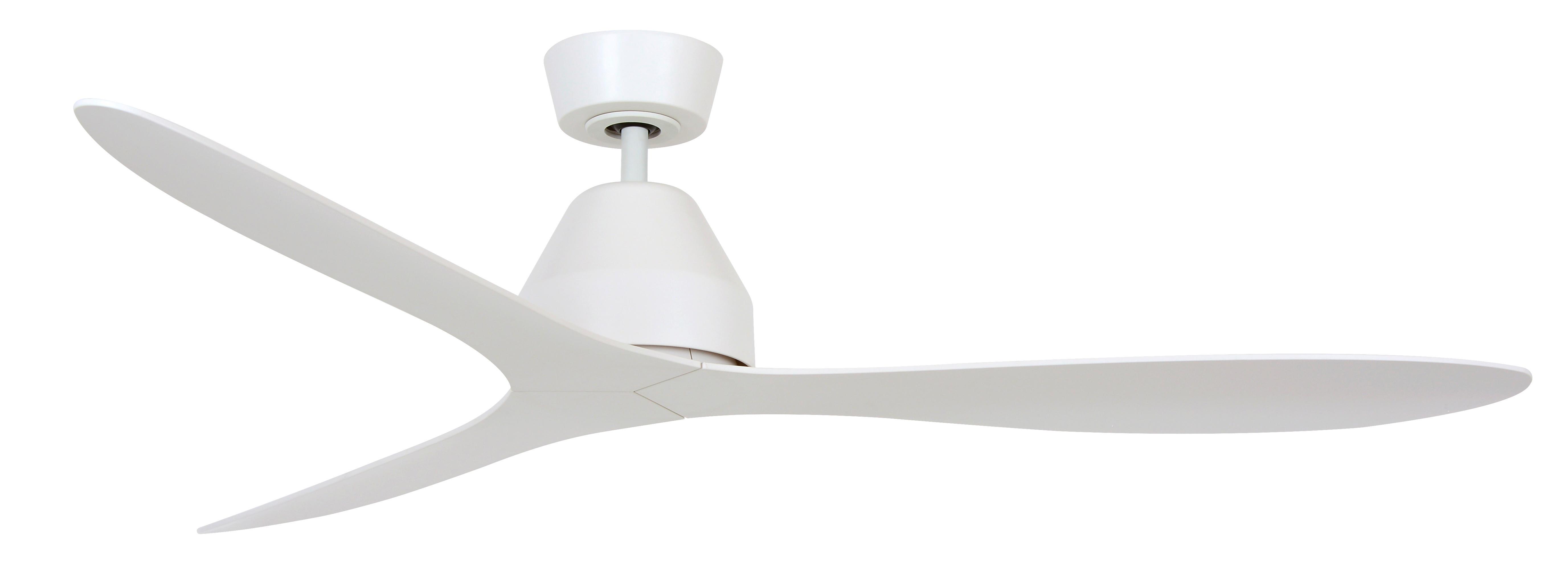 Deckenventilator Whitehaven Weiß 3-Flügel, geräuscharm - Weiß, Basics, Kunststoff (142/27cm)