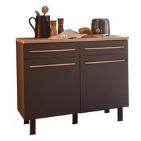 Küchenunterschrank Bilberry 90 Cm Anthrazit/eiche Dekor - Anthrazit/Sonoma Eiche, Design, Holzwerkstoff (100/90/60cm) - Carryhome