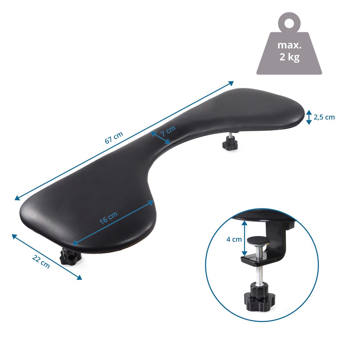 Schreibtischaufsatz Relex Rt2 - Schwarz, Basics, Leder (67/2,5/22cm) - MID.YOU