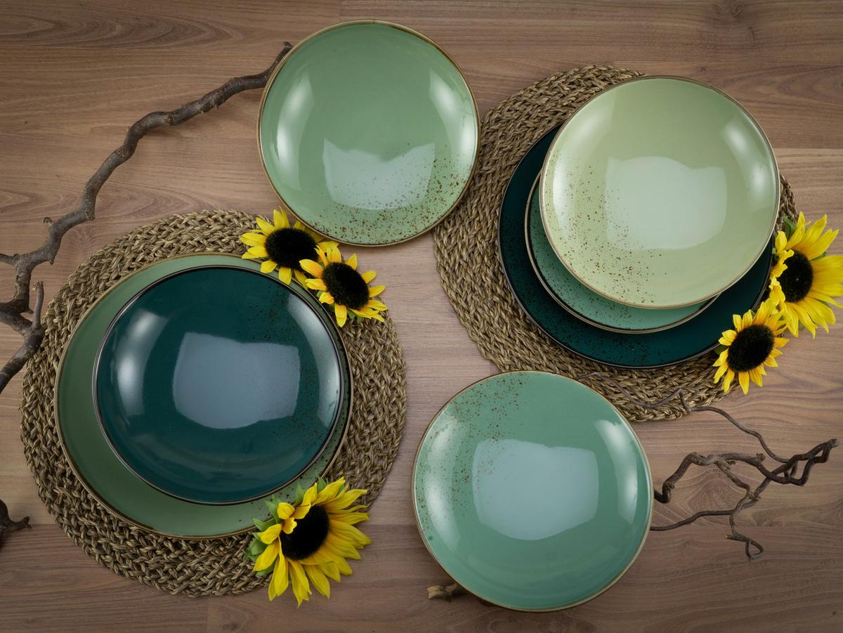 Jedálenský servis 12-dielny - viacfarebná, keramika (31,5/31,5/38cm) - Creatable