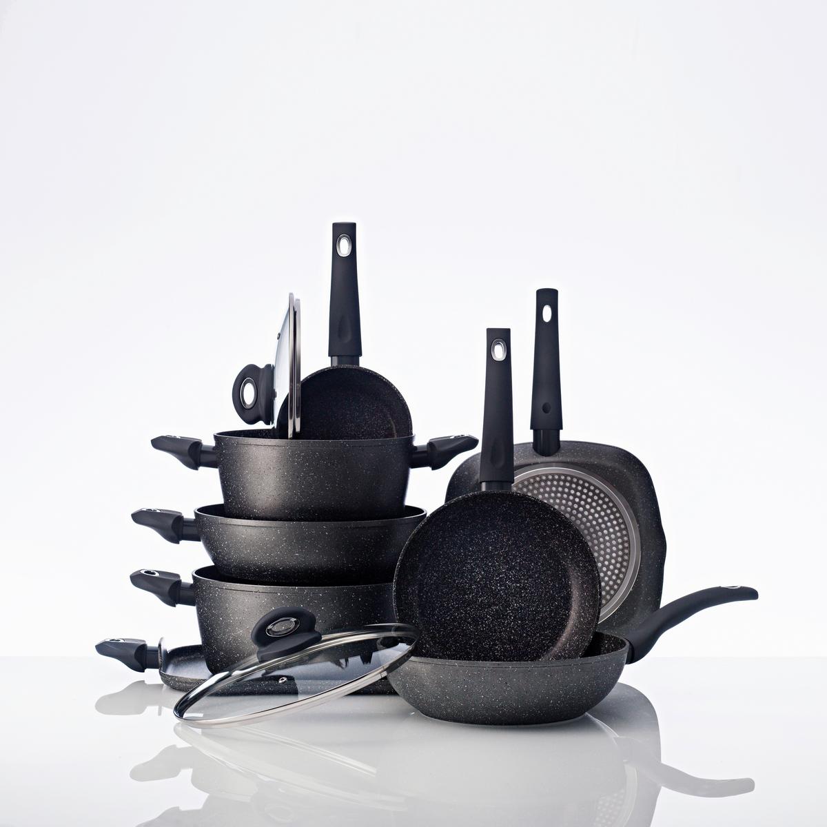 Bratpfanne Orion D: 24 cm Aluminium Antihaftbeschichtet - Dunkelgrau, Basics, Kunststoff/Metall