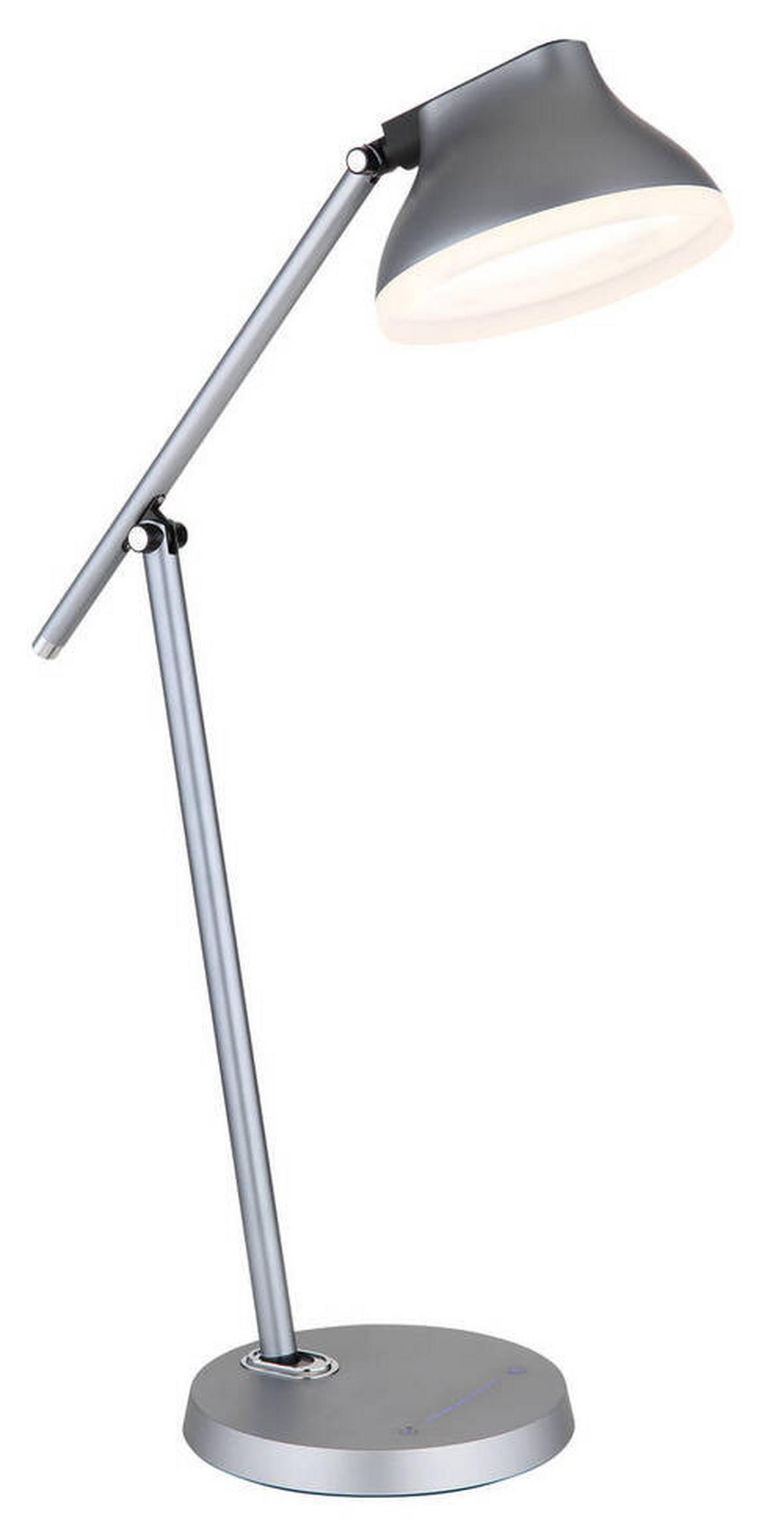 LED-Tischleuchte 58437g - Opal/Grau, Basics, Kunststoff/Metall (43,2/17,8/75,8cm) - Globo
