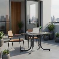 Gartenklapptisch N61377 - Anthrazit, KONVENTIONELL, Holzwerkstoff/Metall (110/70/71cm) - Siena Garden