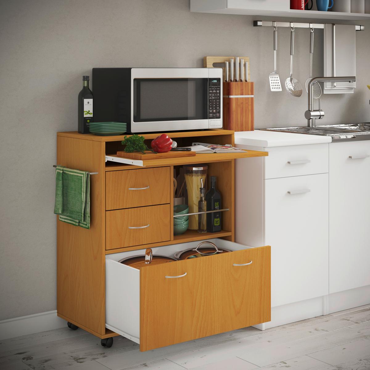 Allzweckwagen Kicha Buchefarben B: 40 cm - Buchefarben, MODERN, Holzwerkstoff/Kunststoff (70/40/86cm) - MID.YOU