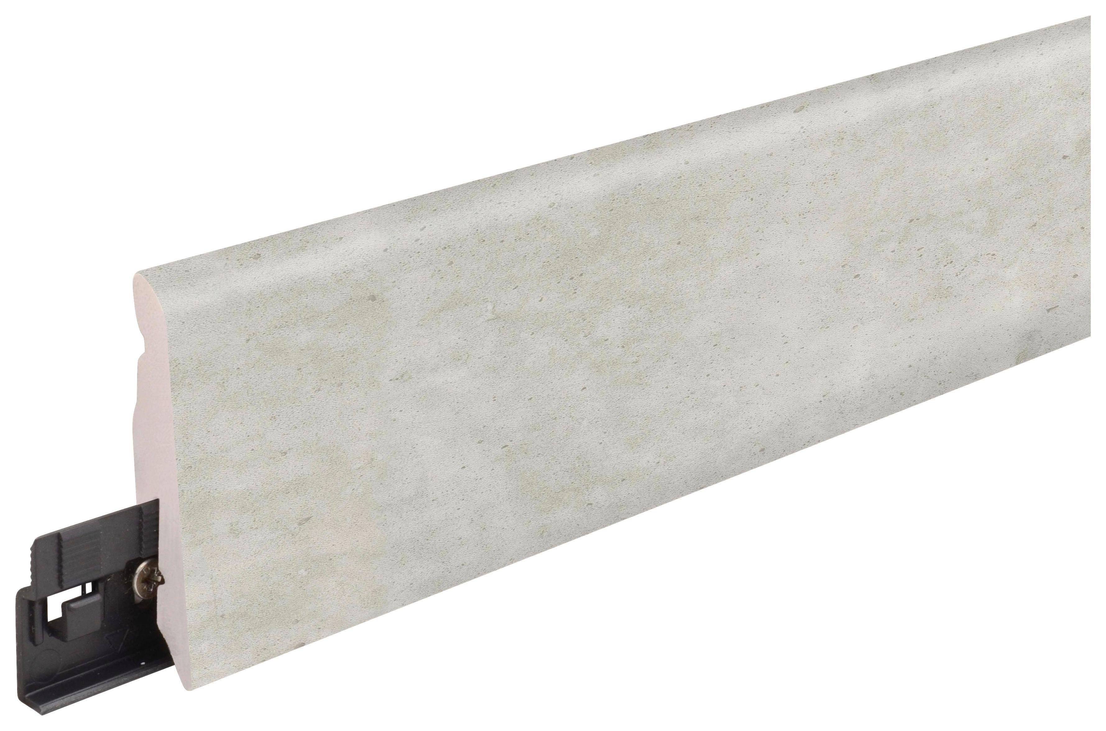 Sockelleiste Concrete - Grauweiß, Basics, Kunststoff (240/5.8/1.2cm)