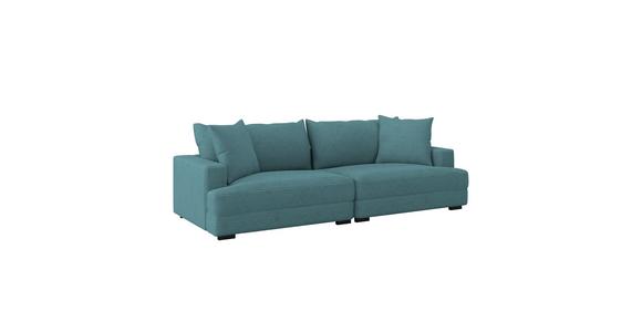 Megasofa Pelle-Megasofa - Wengefarben/Hellblau, Trend, Textil (261/124cm) - Luca Bessoni