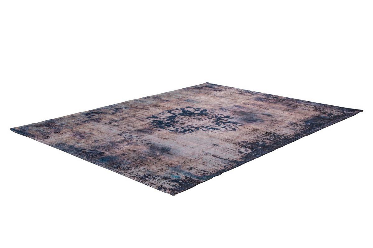 Flachwebteppich Blau Vintage 8403, Bxl: 140x200 Cm - Blau, KONVENTIONELL, Textil (140/200cm)