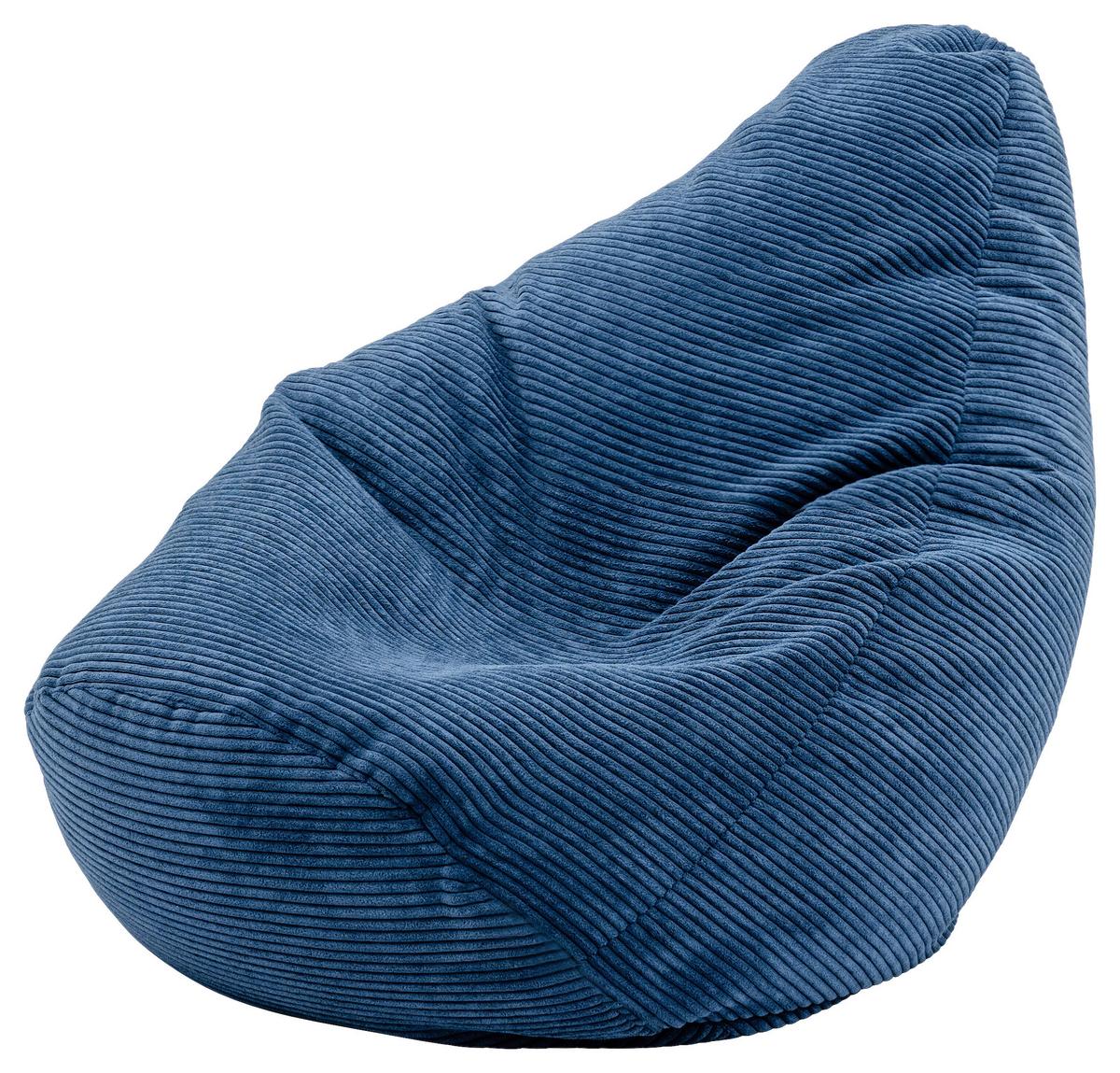 Sedací vak BUZZI, 280L, modrý menčester - modrá, Basics, textil (120/85/85cm) - Ondega