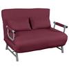 2-Sitzer-Sofa Mit Schlaffunktion Kolino B: 127cm - Rot/Grau, MODERN, Textil/Metall (127/95/78cm) - MID.YOU
