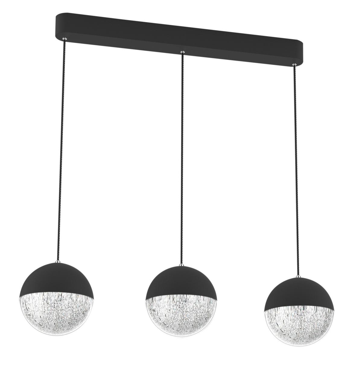 LED-Pendelleuchte Furni A0031-330 - Schwarz, KONVENTIONELL, Metall (71/15/120cm)