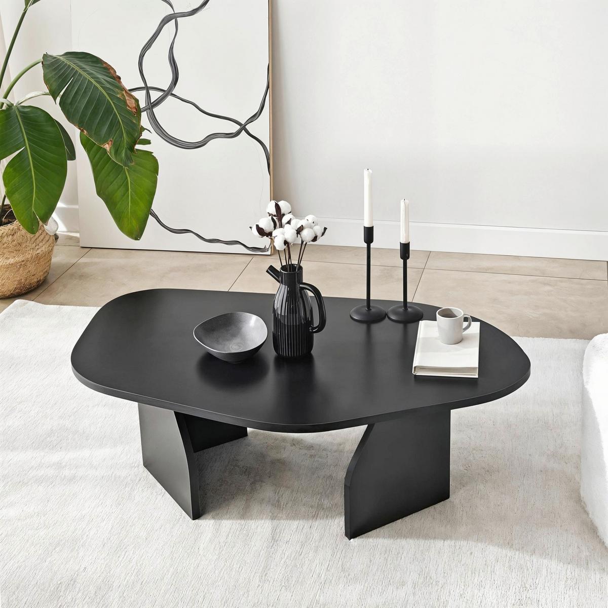 COUCHTISCH Schwarz B: 100cm - Schwarz, MODERN, Holzwerkstoff (100/35/60cm)