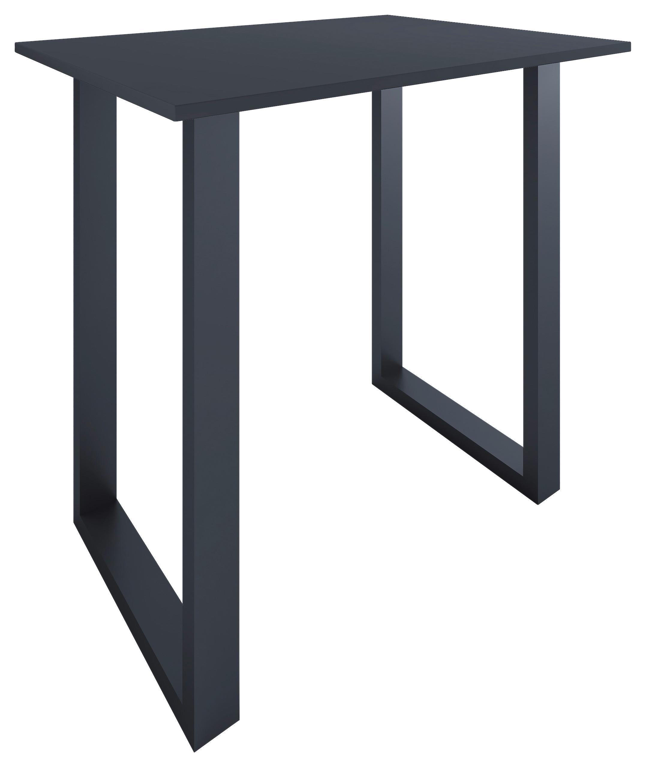 Bartisch Xona B 110x80 - Anthrazit/Schwarz, KONVENTIONELL, Holzwerkstoff/Metall (110/80/102cm)