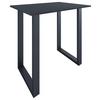Bartisch Xona B 110x80 - Anthrazit/Schwarz, KONVENTIONELL, Holzwerkstoff/Metall (110/80/102cm)