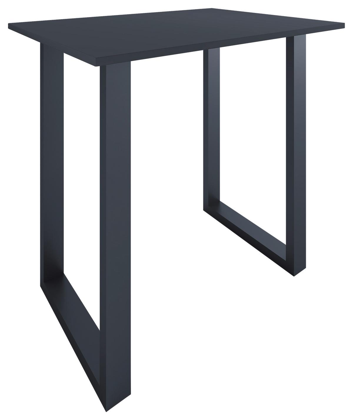 Bartisch Xona B 110x80 - Anthrazit/Schwarz, KONVENTIONELL, Holzwerkstoff/Metall (110/80/102cm)