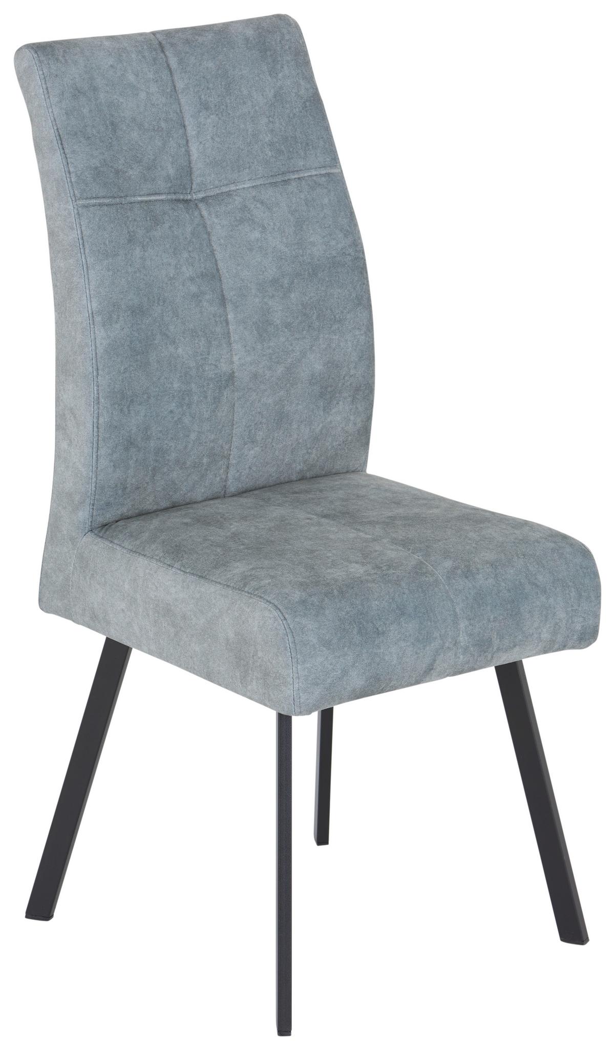 Vierfußstuhl Rab II - Schwarz/Grün, MODERN, Textil/Metall (43/99/48cm) - Ondega