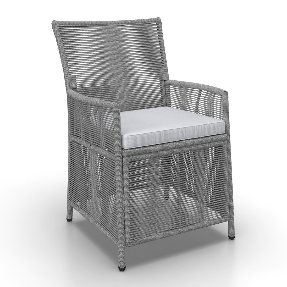 ZÁHRADNÁ SÚPRAVA SIMONE - farba akácie/svetlosivá, Modern, drevo/textil - Bessagi Garden