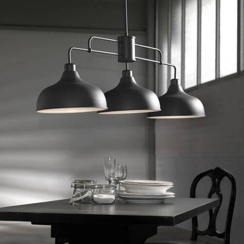 Hängeleuchte 4857/3 - Grau, KONVENTIONELL, Metall (106/83/45cm)