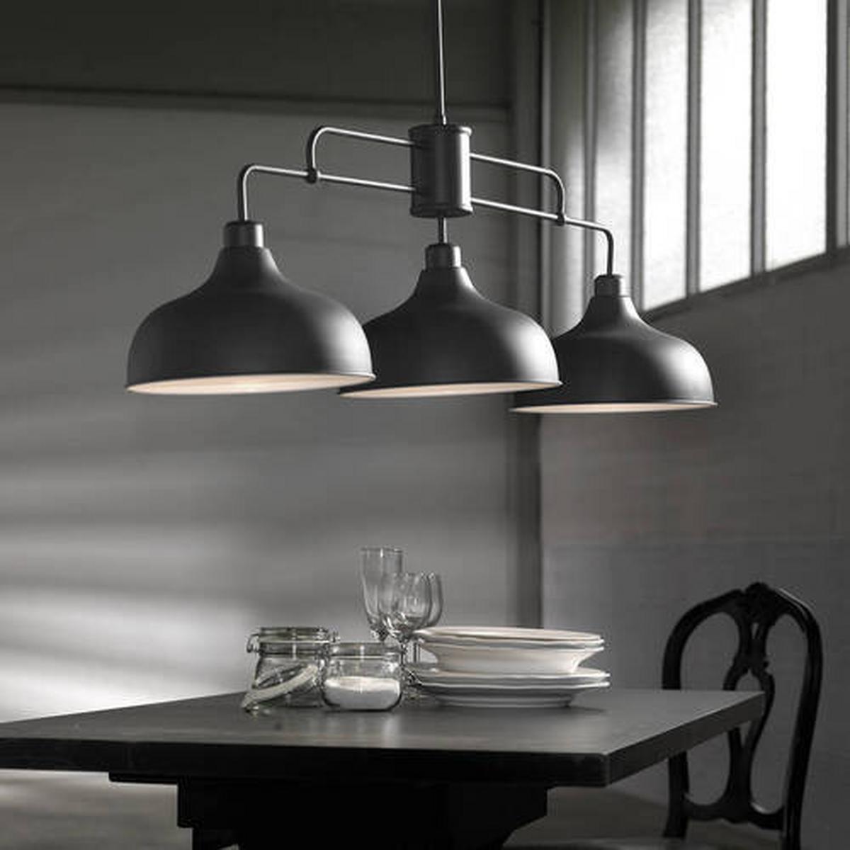 Hängeleuchte 4857/3 - Grau, KONVENTIONELL, Metall (106/83/45cm)