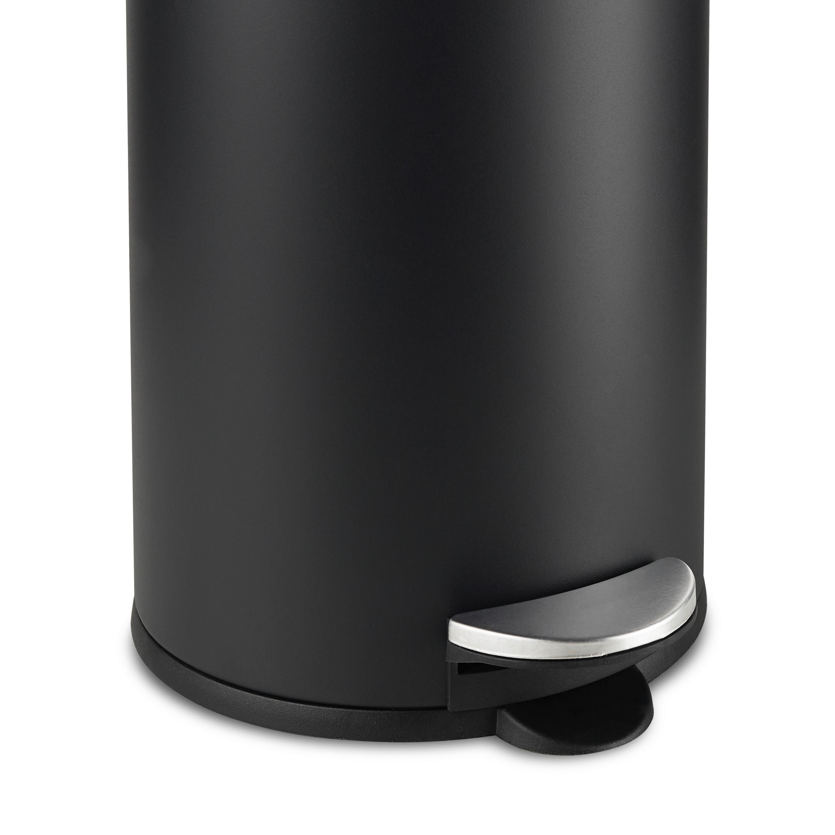 Nášlapný koš James, 5l - černá, Konvenční, kov/plast (20,5/29cm) - Modern Living