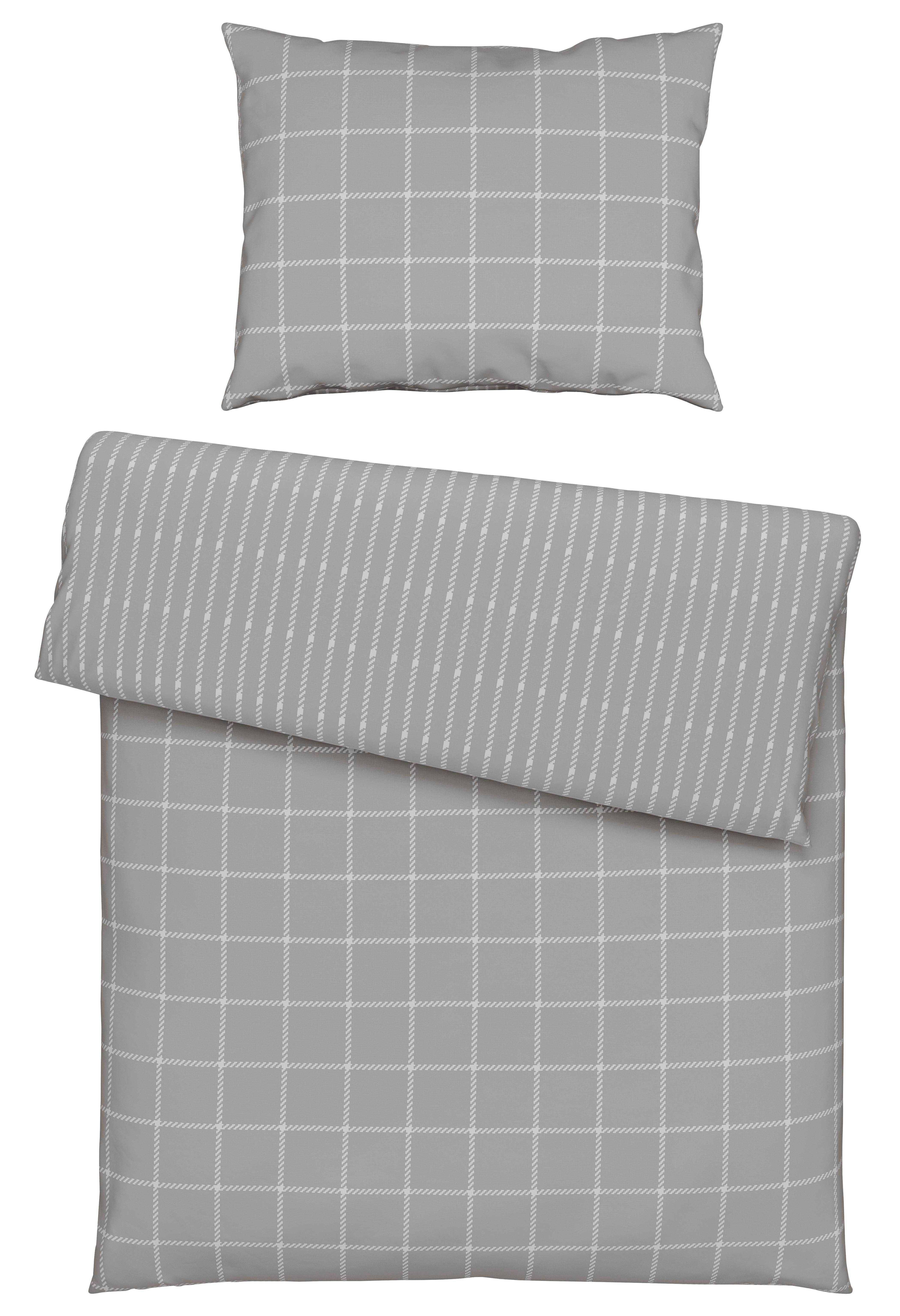 POVLEČENÍ KARO ALLOVER - světle šedá, Konvenční, textil (140/200cm) - Mömax