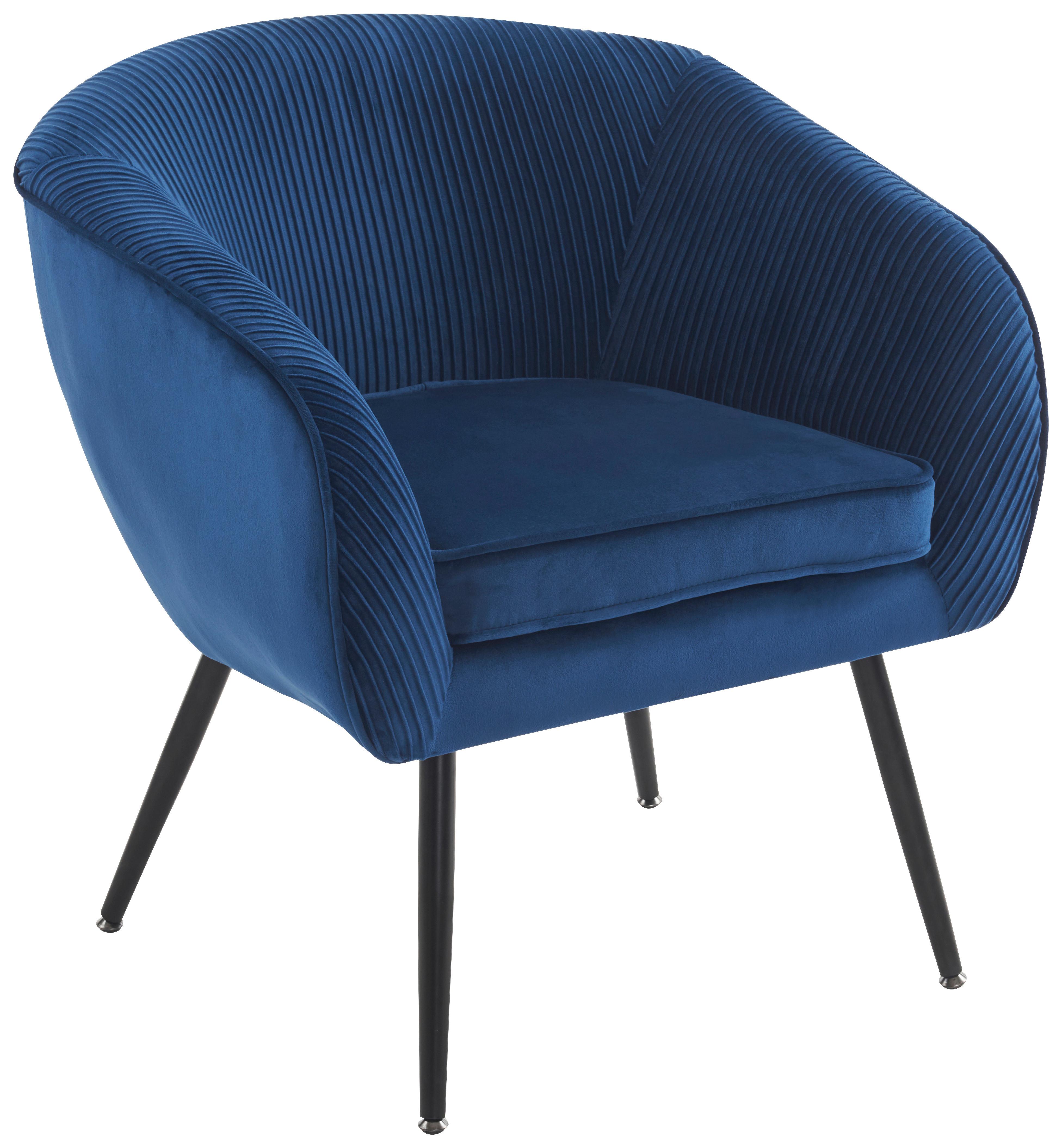 Sessel Sasa - Blau/Schwarz, MODERN, Textil (69/75/65cm) - P & B