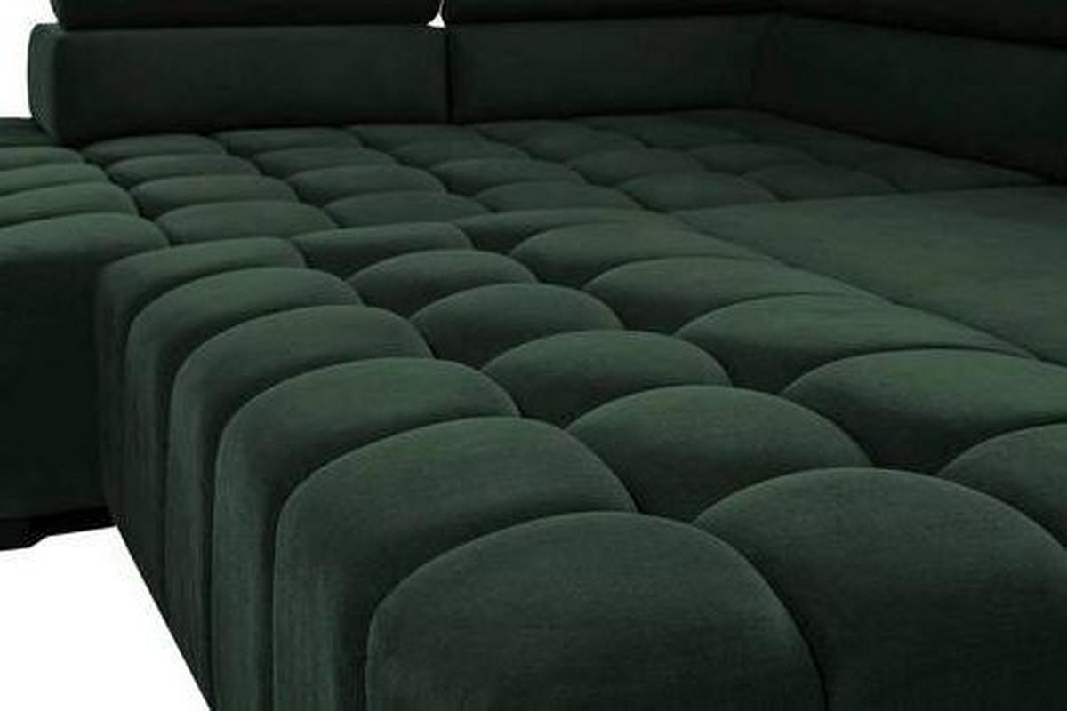 Eckschlafsofa Elias Neu Grün S: 201 cm - Schwarz/Grün, Design, Textil (201/307cm) - Livetastic