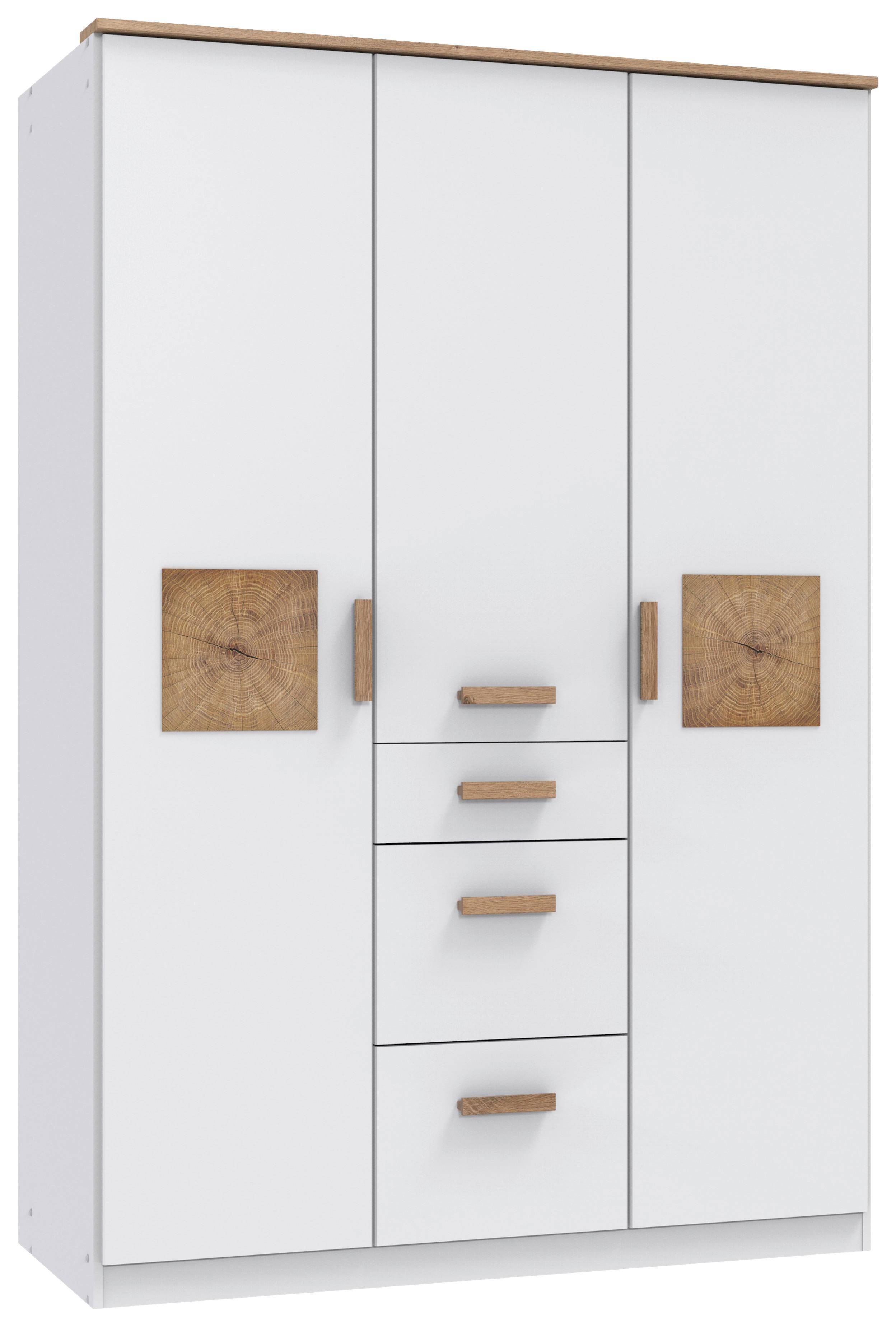Gotland Eichefarben/weiß B: 135 Cm - Eichefarben/Weiß, MODERN, Holzwerkstoff (135/199/58cm) - MID.YOU