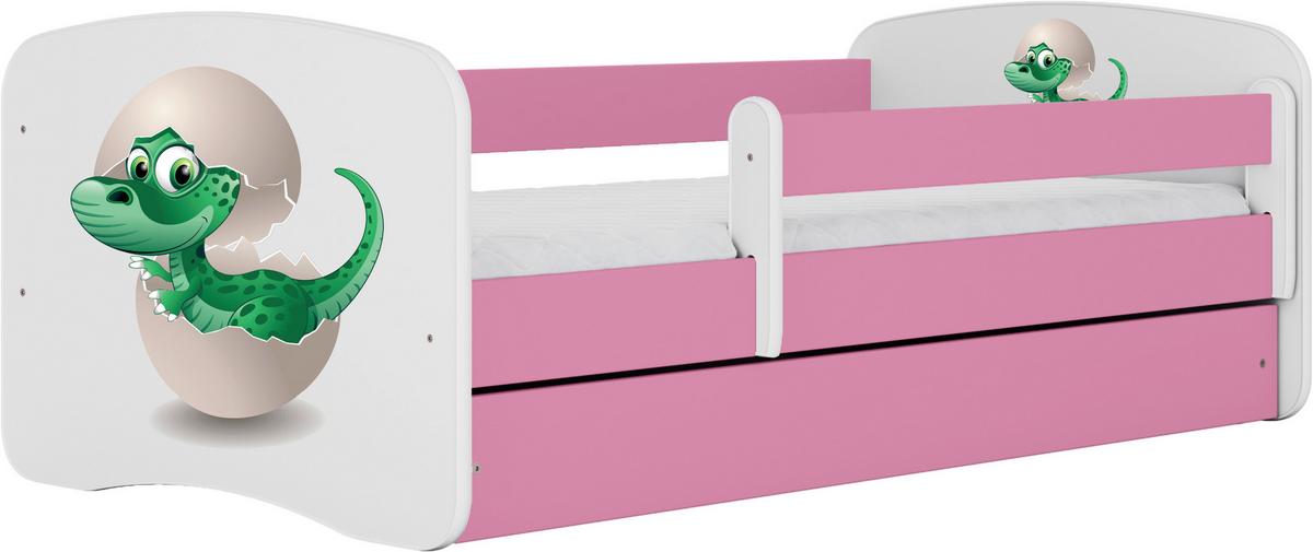 Kinder-/Juniorbett Babydreams inkl. Matratze 80x160 - Pink/Birkefarben, MODERN, Holz/Holzwerkstoff (80/160cm) - MID.YOU