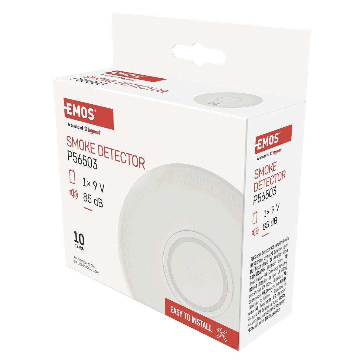 Füstjelző Ts910a - fehér, Basics, műanyag