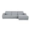 Ecksofa Frans Grau S: 204 cm - Schwarz/Grau, Design, Textil (204/293cm) - MID.YOU
