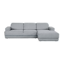 Ecksofa Frans Grau S: 204 Cm - Schwarz/Grau, Design, Textil (204/293cm) - MID.YOU