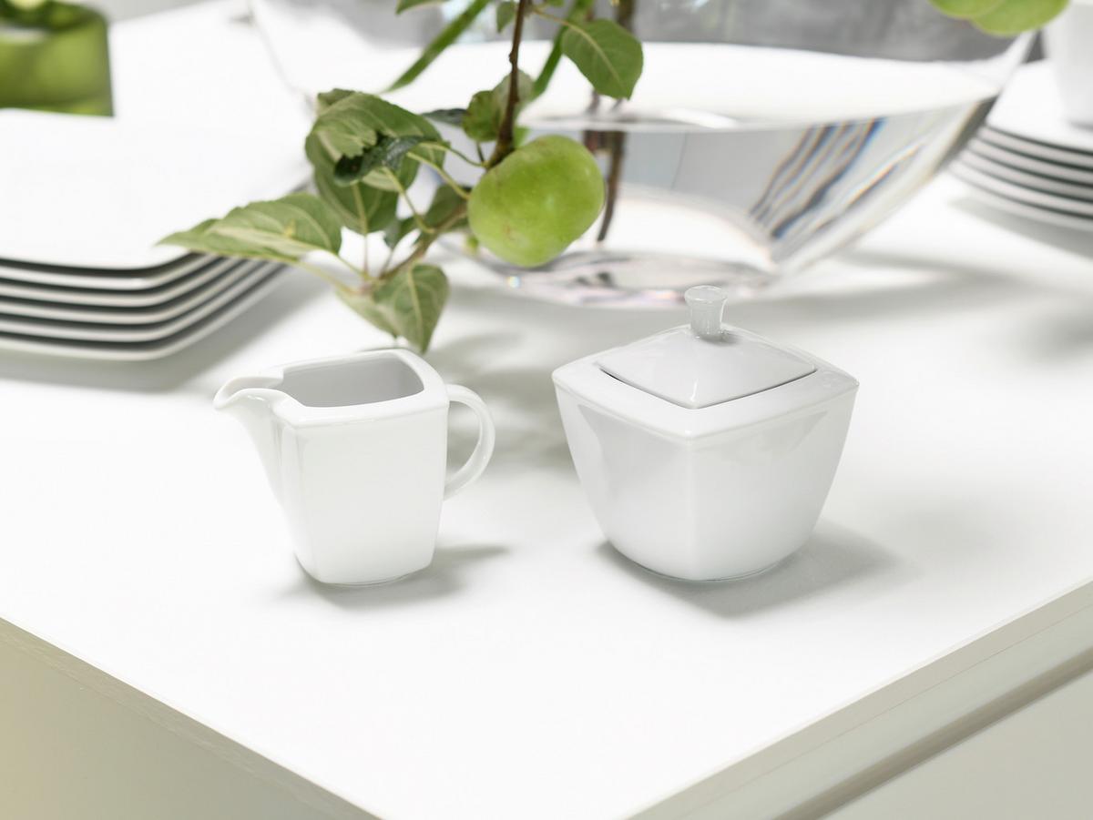 Milch- Zuckerset Victoria Porzellan Weiß - Weiß, Basics, Keramik - Creatable